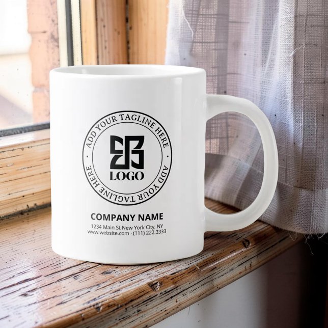Café Grande Caneca Promocional de Pequenas Empresas com Logoti (Criador carregado)