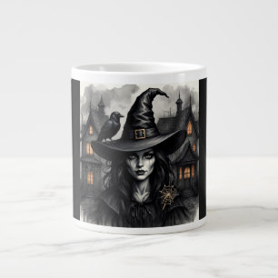 Café Grande Caneca temática de Halloween, Beleza da Magia Negr