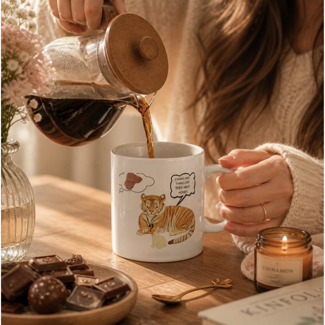 Café Grande Caneca Tiger & Bunny – Cômico de Animal Fofo (Criador carregado)
