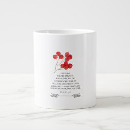 Café Grande Caneca Verso de Natal Isaías 9:6