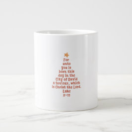 Café Grande Caneca Verso de Natal Lucas 2:11