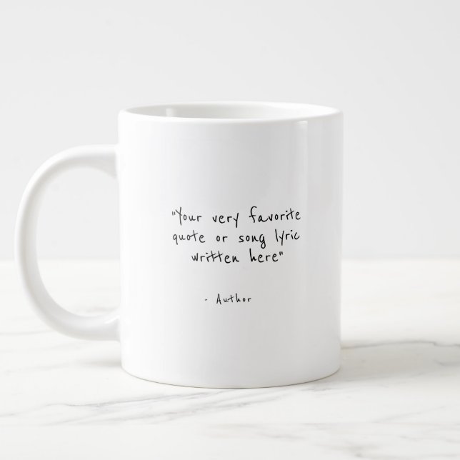 Café Grande Citação personalizada - crie sua própria caneca de (Esquerda)
