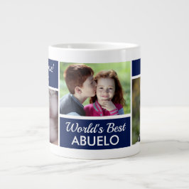Café Grande Colagem de Fotos do Melhor Abuelo em Caneca de Caf