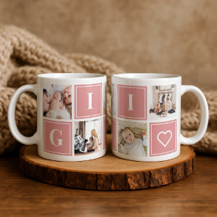 Café Grande Colagem de Fotos Personalizada Gigi em Caneca de C