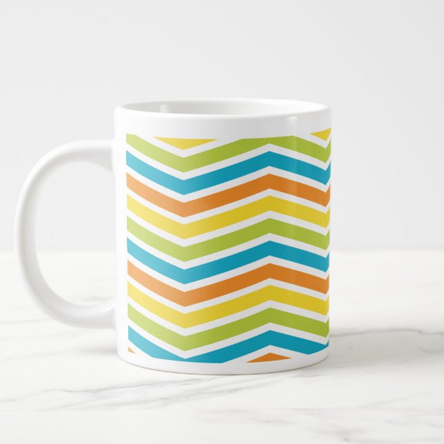 Café Grande Design de Caneca com Listras em Zig-Zag Emocionais (Esquerda)