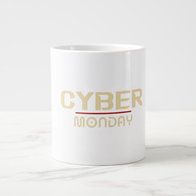 Café Grande Design de caneca Cyber Segunda-feira, retrovinheta (Frente)