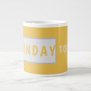 Café Grande Domingo Hoje – Design Minimalista de Caneca de Caf