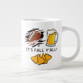 Café Grande É futebol de outono, cerveja, caneca