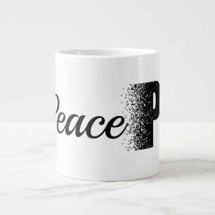 Café Grande Efeito de Desintegração da Paz Tipografia Caneca