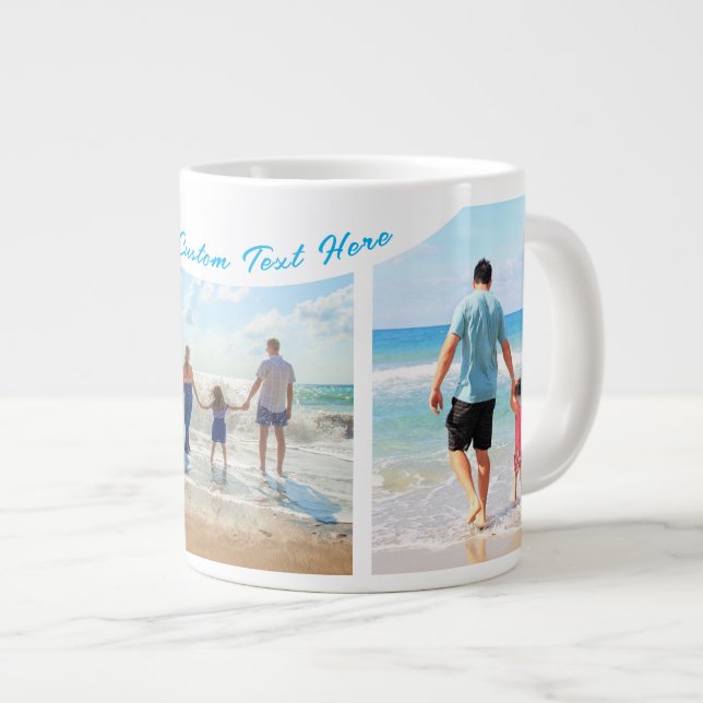 Café Grande Envie Sua Colagem de Fotos Caneca Presente Adicion (Frente Esquerda)