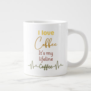 Café Grande Espresso Lifeline Uma caneca de presentes engraçad