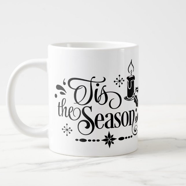 Café Grande Esta é a estação, caneca de Natal personalizada (Esquerda)