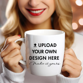 Café Grande Faça o Upload do Seu Próprio Design de Foto Caneca