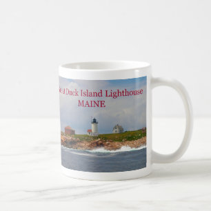 Café Grande farol da ilha do pato, caneca de Maine