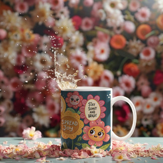 Café Grande Flores Inspiradas: Caneca de Jardim Motivacional