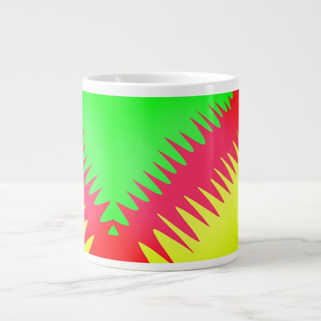 Café Grande forma de cores da caneca (Frente)