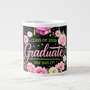 Café Grande Formanda da Turma de 2026 Ela Conseguiu Caneca Flo