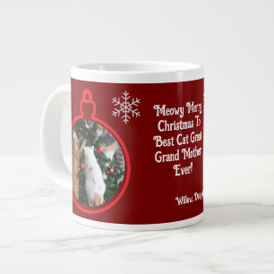 Café Grande Gatos na Árvore de Natal Caneca Personalizada Espe