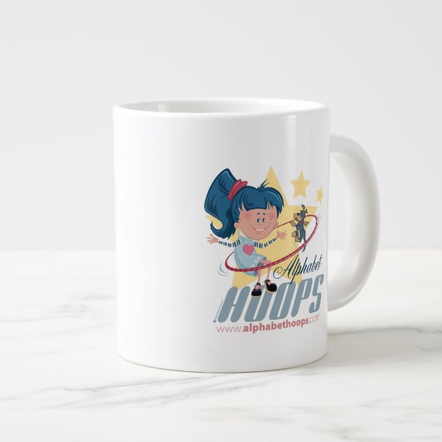 Café Grande Hoops de Alfabeto: Caneca (Frente Esquerda)