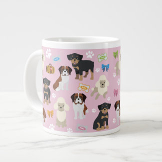 Café Grande Jumbo de caneca personalizada - Grupo de cães 2
