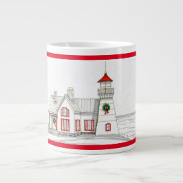 Café Grande Lâmpada Luminosa Jumbo Caneca de Natal