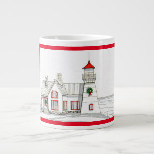 Café Grande Lâmpada Luminosa Jumbo Caneca de Natal