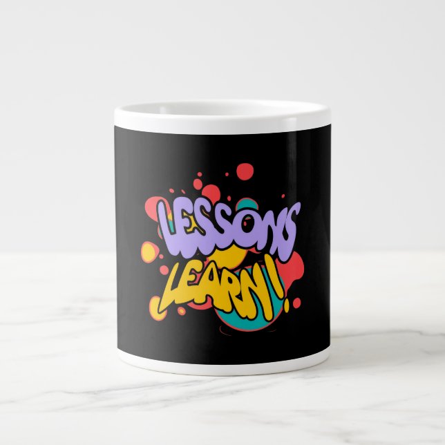 CAFÉ GRANDE LIÇÕES DE TINTA DE COZINHA CANECA (Frente)