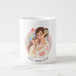 Café Grande Mãe e filha bonitas - caneca Dia de as mães