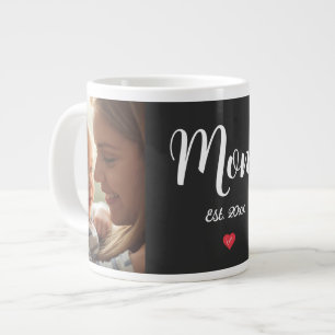 Café Grande Mãe Estabeleceu Caneca de Coração Vermelho com Fot