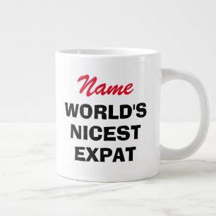 Café Grande Maior caneca engraçada de tamanho jumbo do Expat m