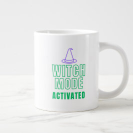 Café Grande MODO BRUXA ATIVADO – Caneca de Halloween Neon