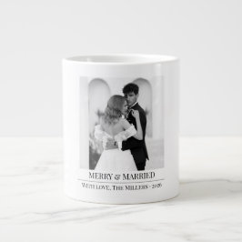 Café Grande Natal Feliz & Casados - Caneca Personalizada de Na