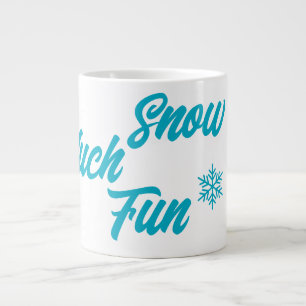 Café Grande ❄️ Neve Muito Divertida Caneca De Natal - Floco De
