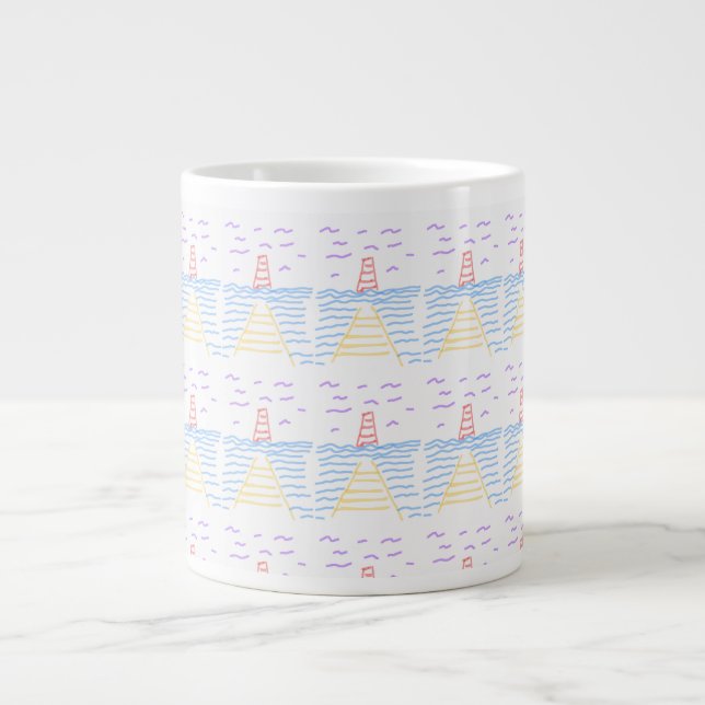 Café Grande O farol e a caneca de pier Specialty (Frente)