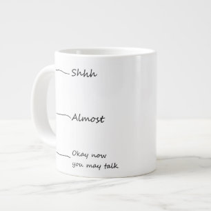 Café Grande "Ok, agora você pode falar" caneca de café.