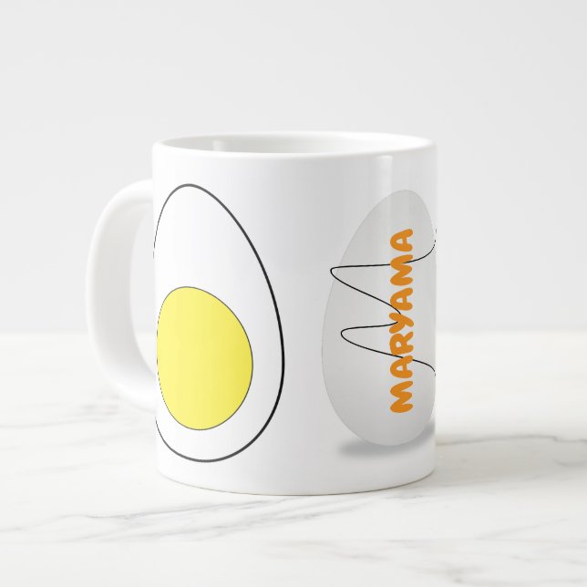 Café Grande Ovos de Omelete em Caneca no Micro-ondas (Presente (Frente Esquerda)