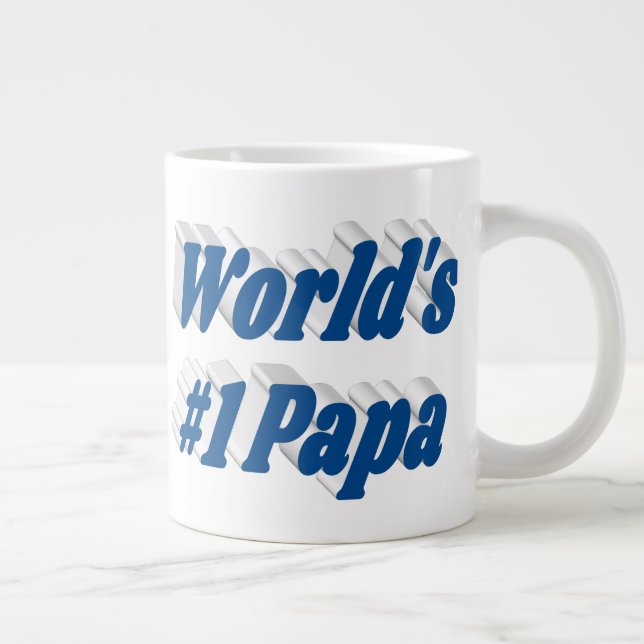 Café Grande Papá com meio-texto azul-marinho caneca gigante de (Direita)