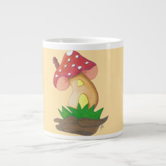 Café Grande Pequena Casa de Cogumelo Caneca