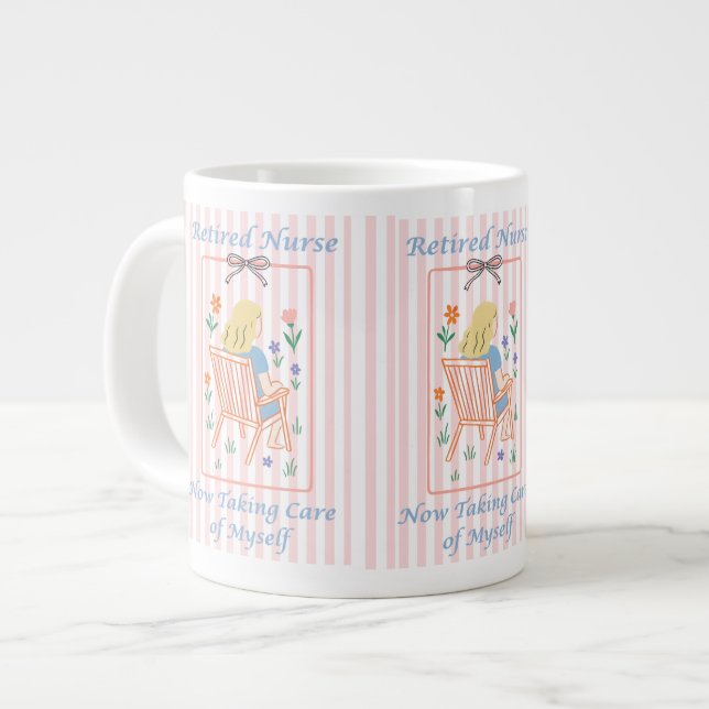 Café Grande Presente de Caneca para Enfermeira Aposentada - Pr (Frente Esquerda)