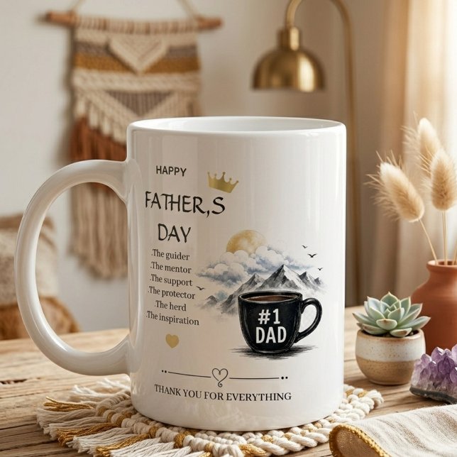 Café Grande Presente de Dia dos Pais Obrigado Caneca Especial  (Criador carregado)