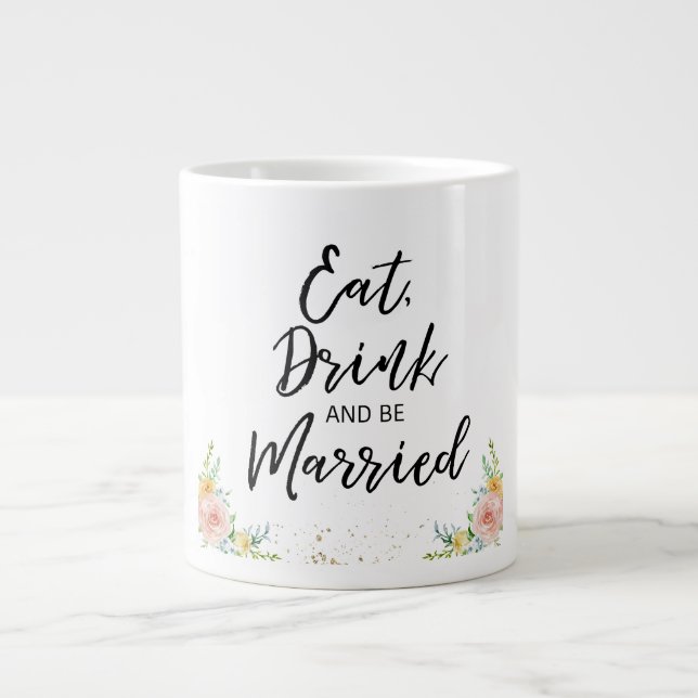 Café Grande presente de Noivado, caneca para recém-noiva (Frente)