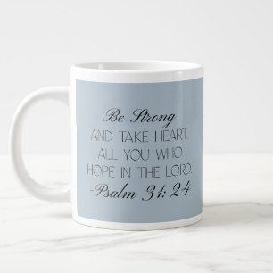 Café Grande Salmos 31:24 Caneca de Versículo da Bíblia da Espe
