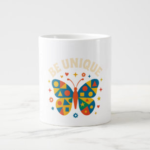 Café Grande Seja Único – Design de Caneca de Arte de Borboleta