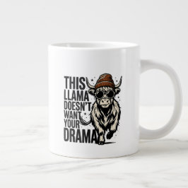 Café Grande sem drama, apenas uma caneca de lhama