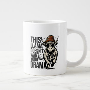 Café Grande sem drama, apenas uma caneca de lhama