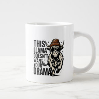 Café Grande sem drama, apenas uma caneca de lhama