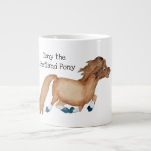 Café Grande Tony, a cor d'água da caneca de pônei