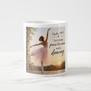 Café Grande Uma caneca com citação da bíblia com imagem de bai