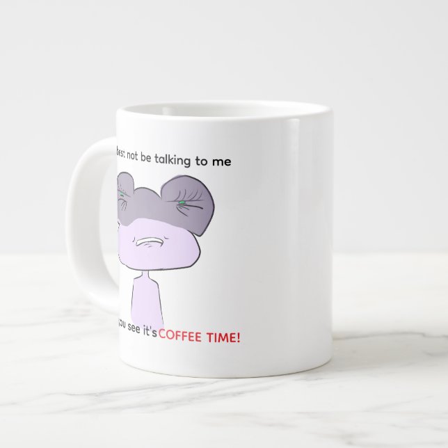 Café Grande Uma caneca de sapo engraçada e engraçada para aman (Frente Esquerda)