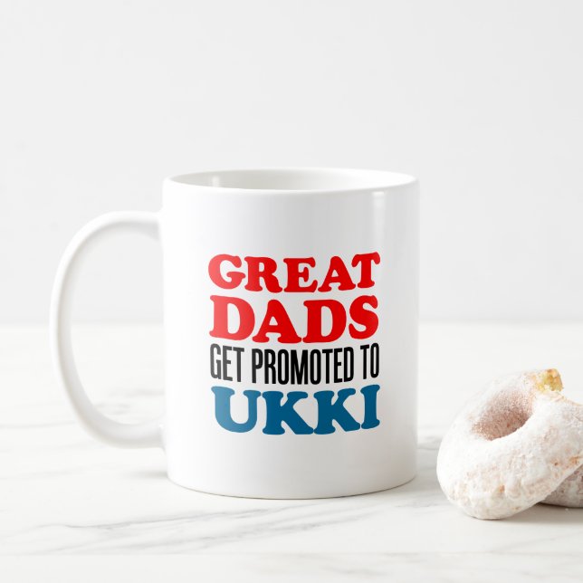 Café Grandes pais promovidos à caneca de Ukki (Com Donut)